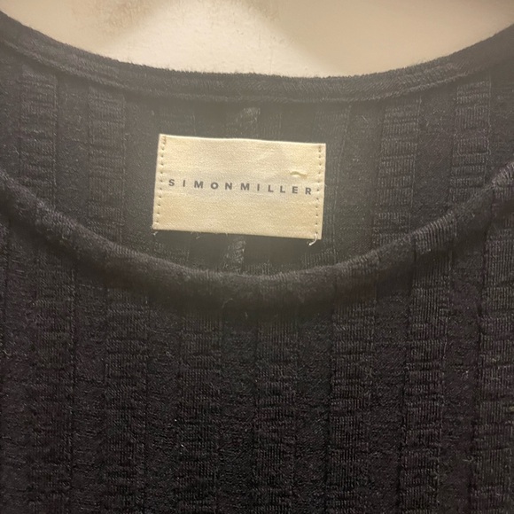 Simon Miller Ribbed Maxi Dress Slit - Picture 2 of 5